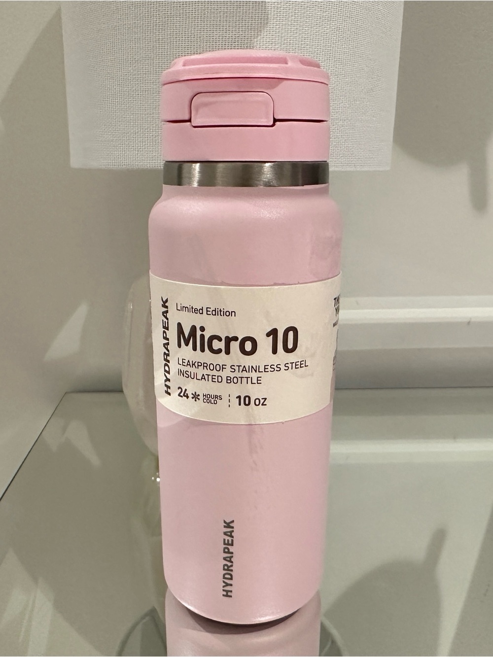 Hydrapeak 10 ounce Micro Toddler Ballet Pink Double Wall Insulated Water Bottle